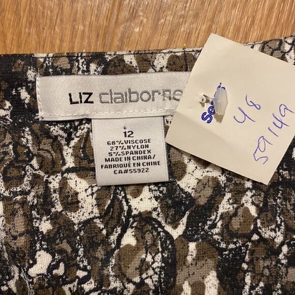 LIZ Claiborne Women’s Long Sleeve Maxi Dress (Size 12) NWT 90’s Vintage Two tone - Picture 8 of 9